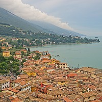 Buy canvas prints of Malcesine on Lake Garda by George Davidson