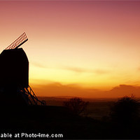 Buy canvas prints of Brill Windmill Autumn Sunset by David Haylor