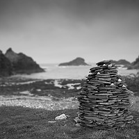 Buy canvas prints of Cairn on the Shore by David Haylor